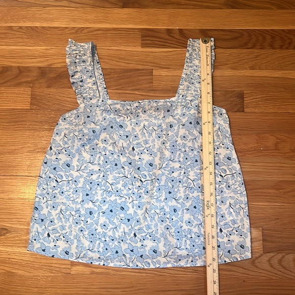 Lush Light Blue Floral Tank Top‎ size large - Picture 2 of 8
